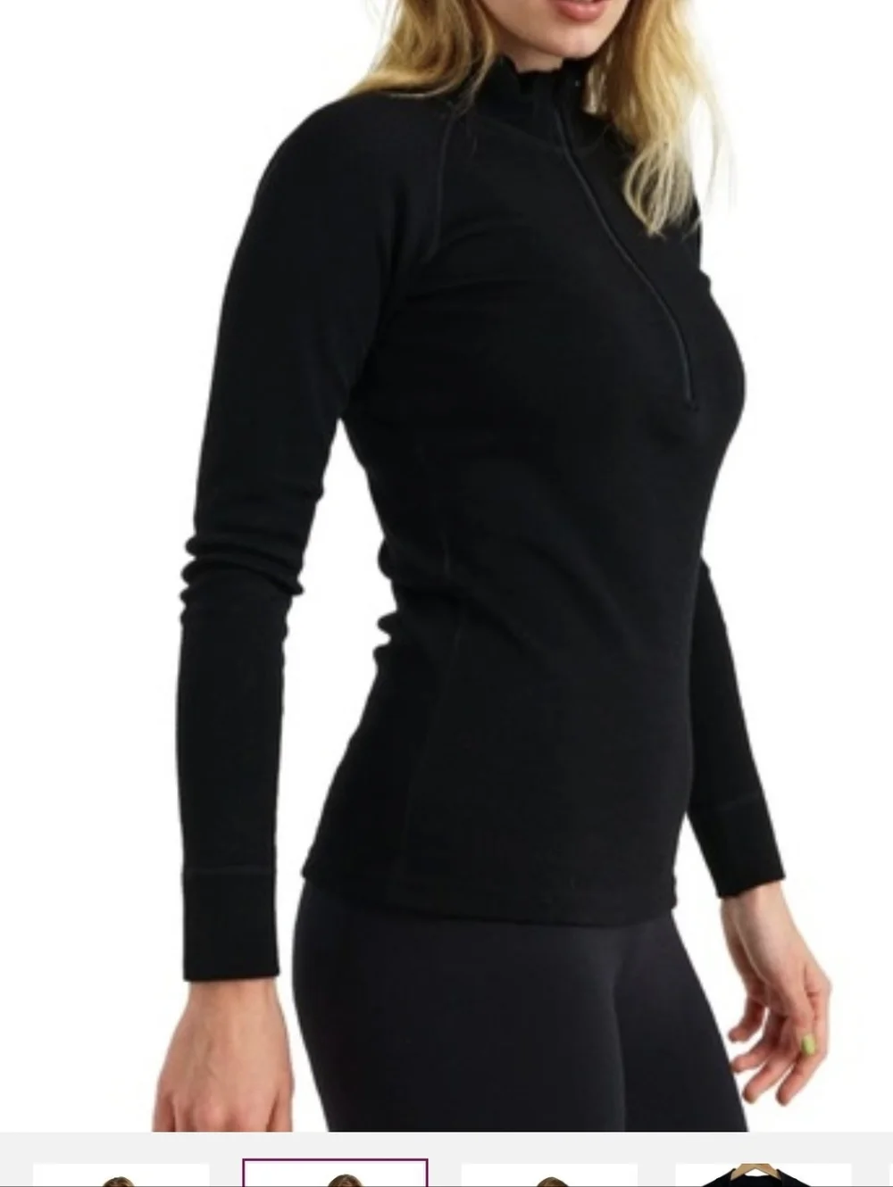 Merino.tech 100% Superfine Merino Wool 320 Heavyweight Quarter-Zip - XS - Picture 2 of 13